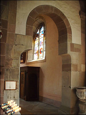 Vue du narthex de l'abbaye de Marmoutier