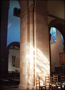 Vue intérieur de l'abbaye de Murbach