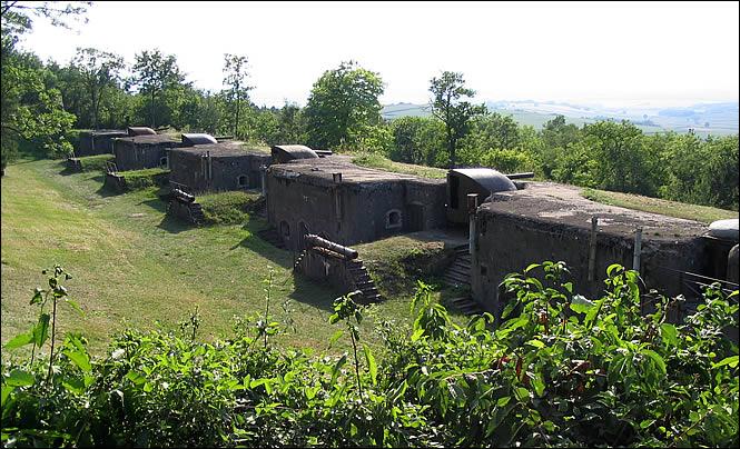 Vue des tourelles du fort de Mutzig