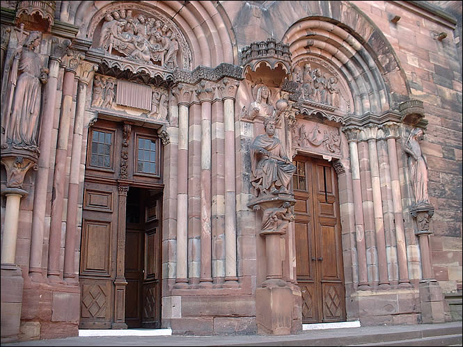 Le portail côté Sud de la cathédrale de Strasbourg