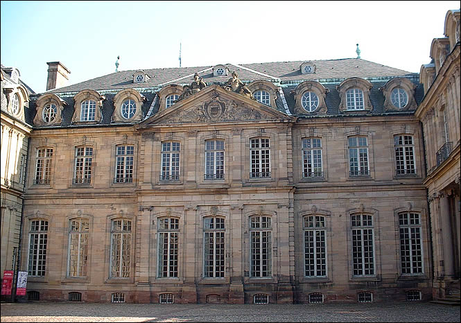 La façade du palais des Rohan de Strasbourg