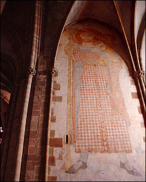 Fresque représentant Saint Christophe à l'église de Wissembourg